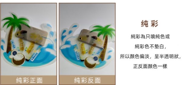 純彩 UV白墨貼