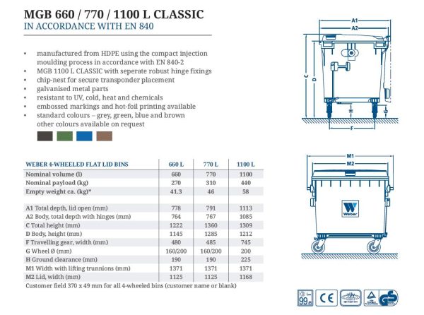 Web 660L 尺寸 Weber 240L 垃圾桶